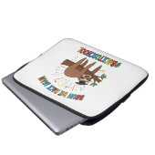 Funny Sloth Zurück zur Schule Laptopschutzhülle (Vorne Knopf)