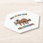 Funny Sloth Zurück zur Schule Untersetzer (angewinkelt)