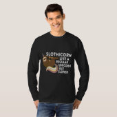 Funny Slothicorn Sloth Meme wie T-Shirt (Vorne ganz)