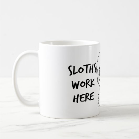 Funny Sloths arbeiten hier Coffee Tasse (Links)