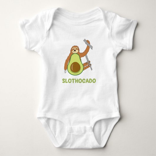 Funny Slover Avocado Baby Strampler (Vorderseite)