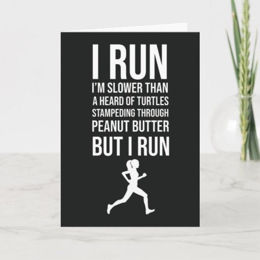 Funny Slow Runner Cards Running Joggen Spaß XC Karte (Vorderseite)