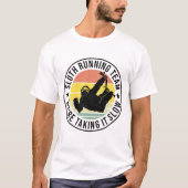 Funny Slow Runner Lazy Sloth Running Team T-Shirt (Vorderseite)