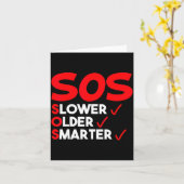 Funny Slower Older Smarter Quote For Men Women Karte (Gelbe Blume)