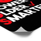 Funny Slower Older Smarter Quote For Men Women Poster (Ecke)