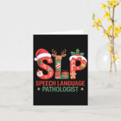 Funny Slp Christmas Speech Language Pathologist Ho Karte (Gelbe Blume)