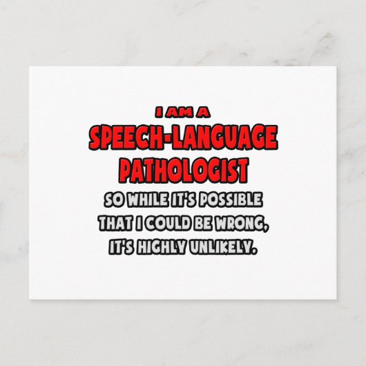 Funny SLP .. Sehr unwahrscheinlich Postkarte (Vorderseite)