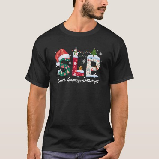 Funny SLP Speech Language Pathologe Santa Christ T-Shirt (Vorderseite)