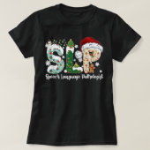 Funny SLP Speech Language Pathologe Santa Christ T-Shirt (Design vorne)