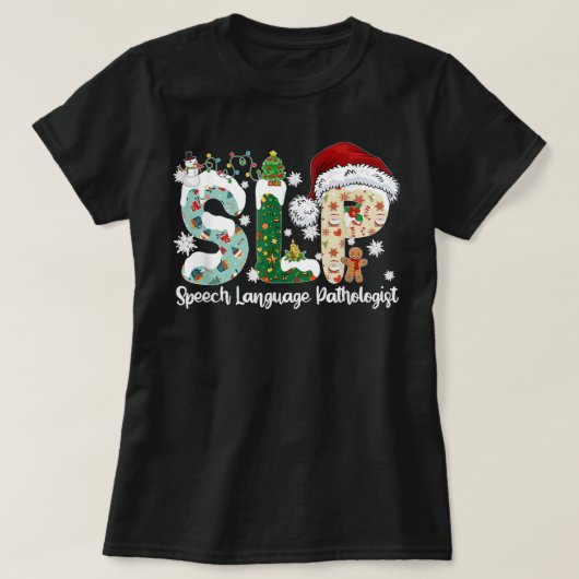 Funny SLP Speech Language Pathologe Santa Christ T-Shirt (Design vorne)
