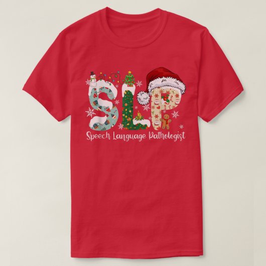 Funny SLP Speech Language Pathologe Santa Christ T-Shirt (Design vorne)