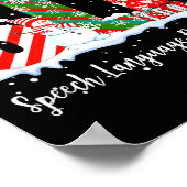 Funny Slp Speech Language Pathologist Santa Christ Poster (Ecke)