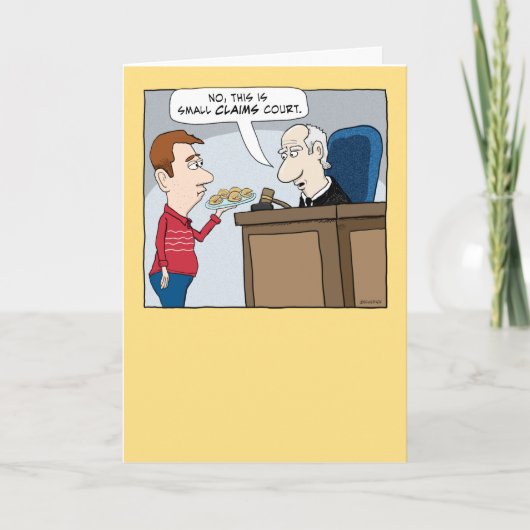 Funny Small Claims Court Judge Birthday Card Karte (Vorderseite)