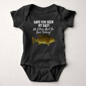 Funny Smallmouth Bass Fischen Vater Fischen Baby Strampler (Vorderseite)