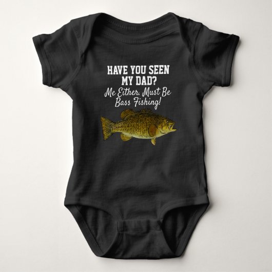 Funny Smallmouth Bass Fischen Vater Fischen Baby Strampler (Vorderseite)