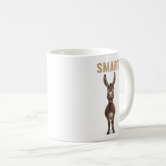 Funny Smart Donkey Mug Kaffeetasse (VorderseiteRechts)