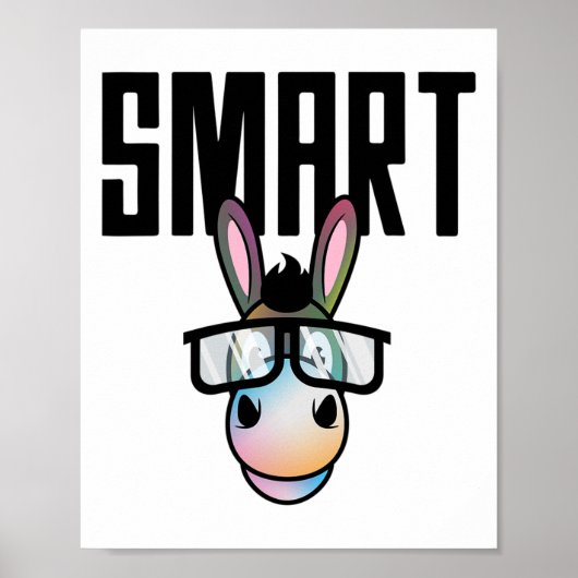 Funny Smart Donkey Reitsport Lover Geschenk für Poster (Vorne)