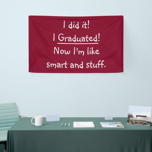 Funny Smart Graduate Graduate Party Spaß Dekoratio Banner (Messeveranstaltung)