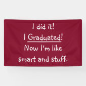 Funny Smart Graduate Graduate Party Spaß Dekoratio Banner (Horizontal)