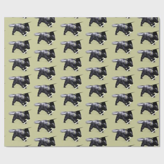 Funny Smart Graduate Skunk Geschenkpapier (Flach)