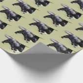 Funny Smart Graduate Skunk Geschenkpapier (Ecke)