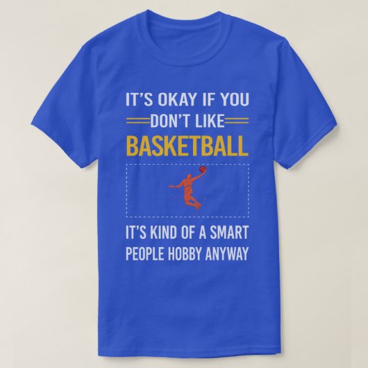 Funny Smart People Basketball T-Shirt (Design vorne)