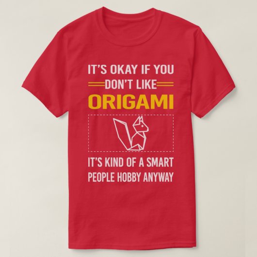 Funny Smart People Origami T-Shirt (Design vorne)