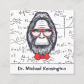 Funny Smart Sasquatch Math Gleichungen Ungewöhnlic Quadratische Visitenkarte (Vorderseite)