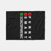 Funny Smart Schizophrenic Schizophrenia Awareness Fleecedecke (Vorderseite (Horizontal))