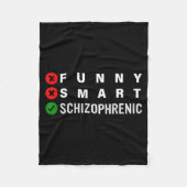 Funny Smart Schizophrenic Schizophrenia Awareness Fleecedecke (Vorderseite)