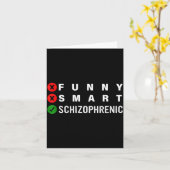 Funny Smart Schizophrenic Schizophrenia Awareness  Karte (Gelbe Blume)
