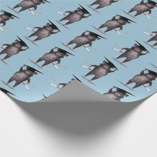 Funny Smartest Rat in Town Geschenkpapier (Ecke)