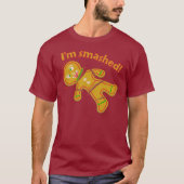 Funny Smashed Gingerbrot Mann Weihnachten T-Shirt (Vorderseite)