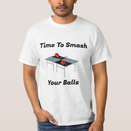 Funny Smashing Balls, Ping Pong Tshirt (Vorderseite)