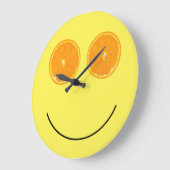 Funny Smile Face Orange Slice Kitchen Wand Uhren (Winkel)