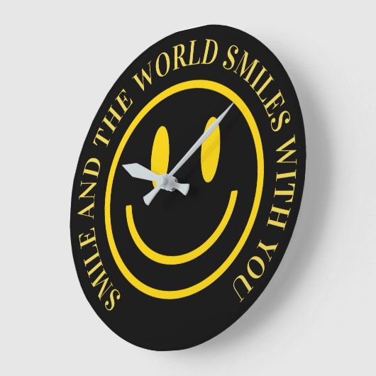 Funny Smile Face Wall Uhren (Winkel)