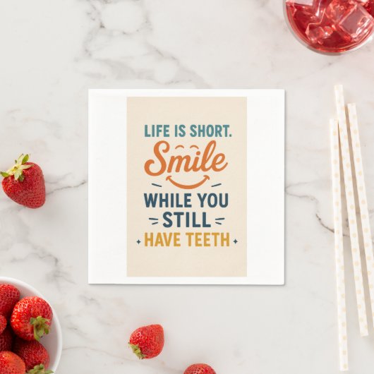 Funny Smile Quote Napkin Serviette (Beispiel)
