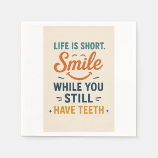 Funny Smile Quote Napkin Serviette