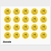 Funny Smile Winking Face Round Sticker (Blatt)