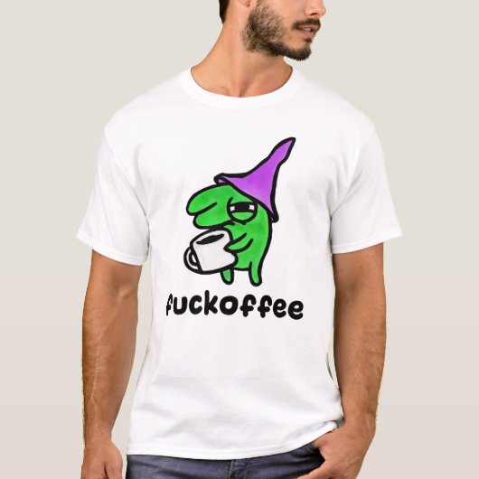 Funny Smiling Friends Glep Coffee Humor Meme T-Shirt (Vorderseite)