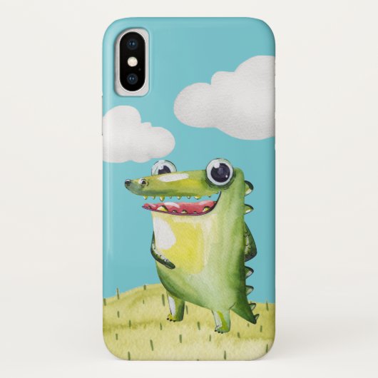 Funny Smiling Gator Case-Mate iPhone Hülle (Rückseite)