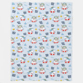 Funny Smiling Shark Life Preserver Snorkel Goggles Fleecedecke (Vorderseite)