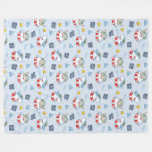 Funny Smiling Shark Life Preserver Snorkel Goggles Fleecedecke (Vorderseite (Horizontal))