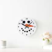 Funny Smiling Snowman Runde Wanduhr (Zuhause)