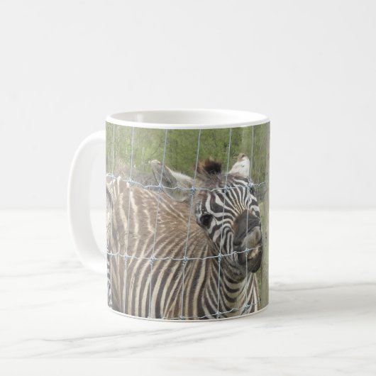 Funny Smiling Zebra Kaffeetasse (Vorderseite Links)