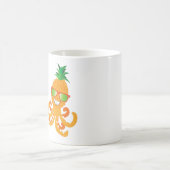 FUNNY SMILY EXOTIC TROPICAL PINEAPPLE OCTOPUS KAFFEETASSE (Mittel)