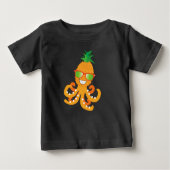 FUNNY SMILY EXOTIC TROPICAL PINEAPPLE OCTOPUS T- BABY T-SHIRT (Vorderseite)