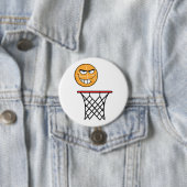 Funny Smirking Basketball Face Dunking Button (Beispiel)