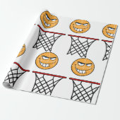 Funny Smirking Basketball Face Dunking Geschenkpapier (Ungerollt)