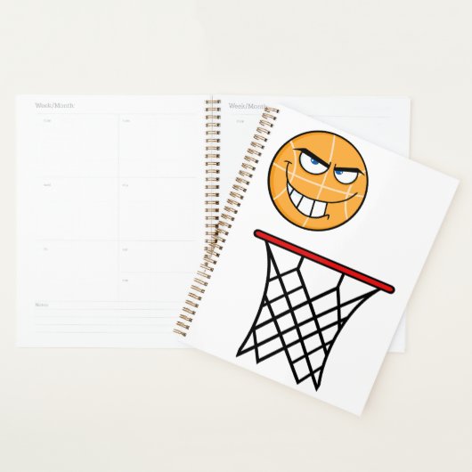 Funny Smirking Basketball Face Dunking Planer (Anzeige)